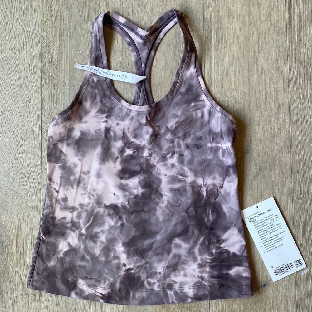 Lululemon Cool Racerback Tank Nulu Diamond dye mink berry lunar rock shadow grey